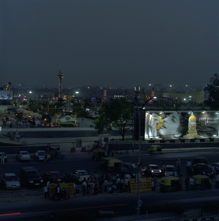 Untitled photograph, 2009. A large billboard outside a shopping mall in the suburban Noida