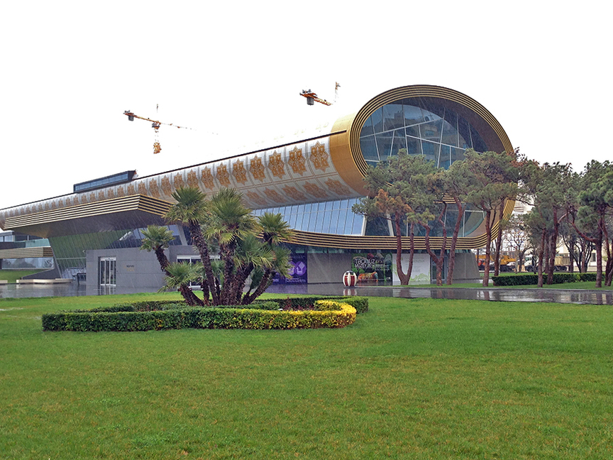 Designed by Austrian architect FRANZ JANZ, the city’s new Azerbaijani Carpet Museum opened in 2014 along the waterfront.