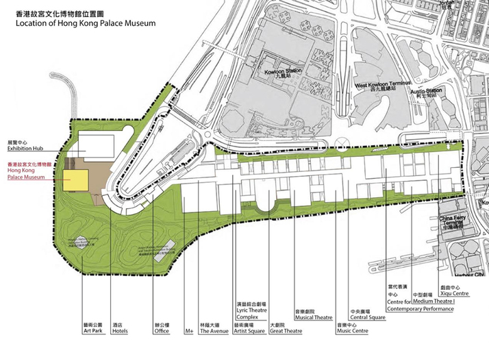 The West Kowloon Cultural District will be packed with culture venues. Courtesy the Hong Kong Special Administrative Region government.