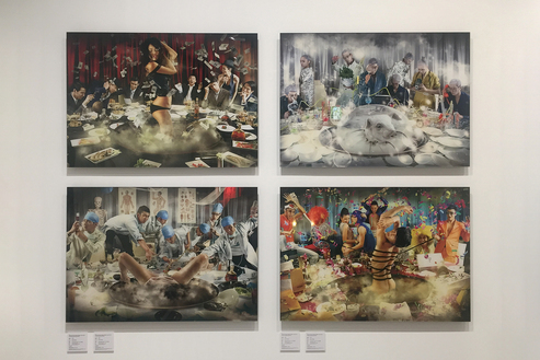 C.H.I, “Madhouse in China” series, 2011, Fujifilm photo print, acrylic, 59.4 × 84.1 cm each. Photo by Peter Augustus Owen for ArtAsiaPacific.